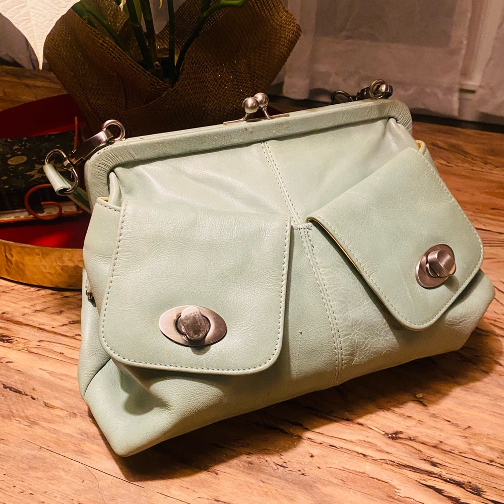 Mint Green Leather Handbag